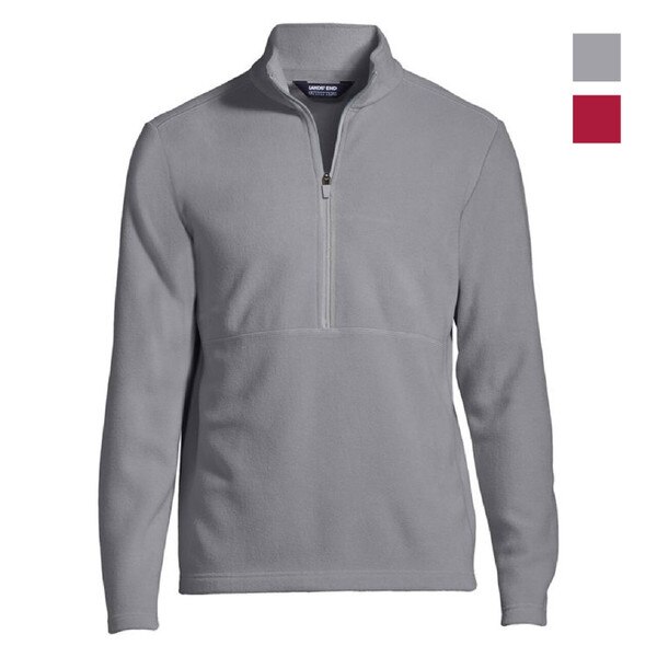 [41] Lands End Unisex Thermacheck 100 Custom Embroidered Fleece Quarter Zip Pullover